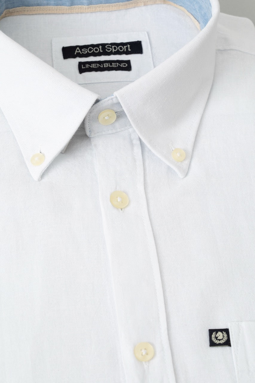 Camicia Button Down in misto lino cotone