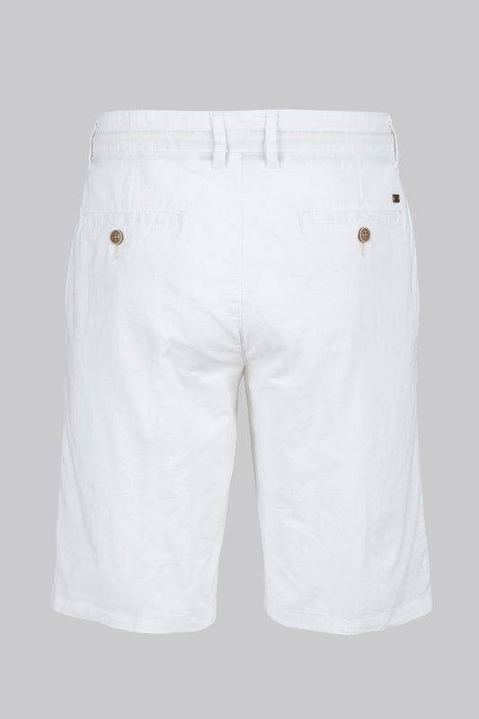 Bermuda shorts in cotton linen blend