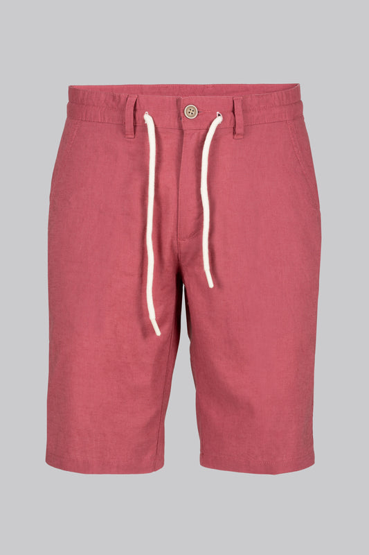 Bermuda shorts in cotton linen blend