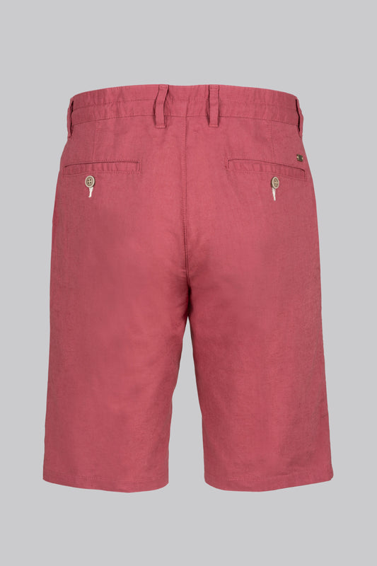 Bermuda shorts in cotton linen blend