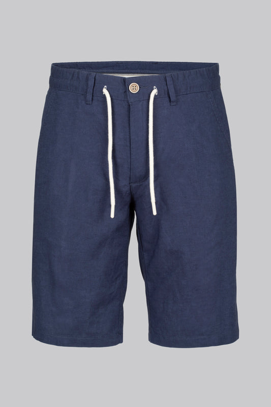 Bermuda shorts in cotton linen blend
