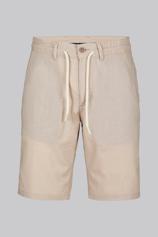 Bermuda shorts in cotton linen blend