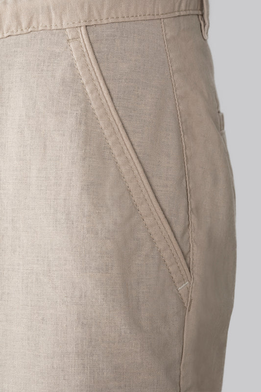 Bermuda shorts in cotton linen blend
