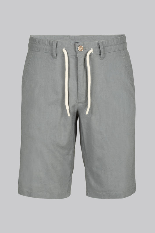Bermuda shorts in cotton linen blend