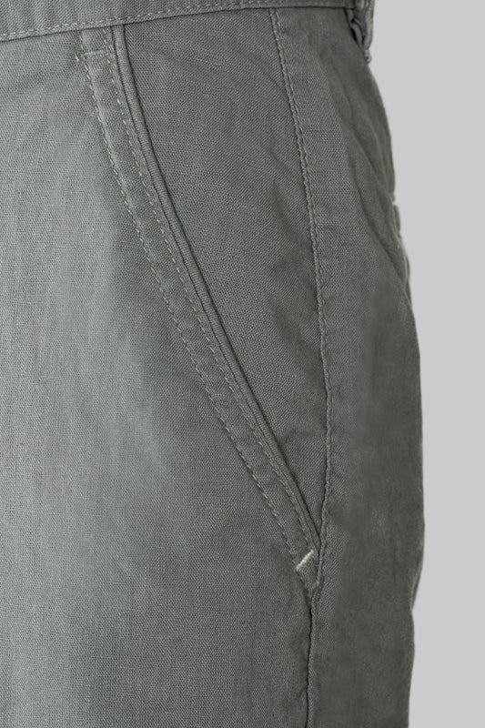 Bermuda shorts in cotton linen blend