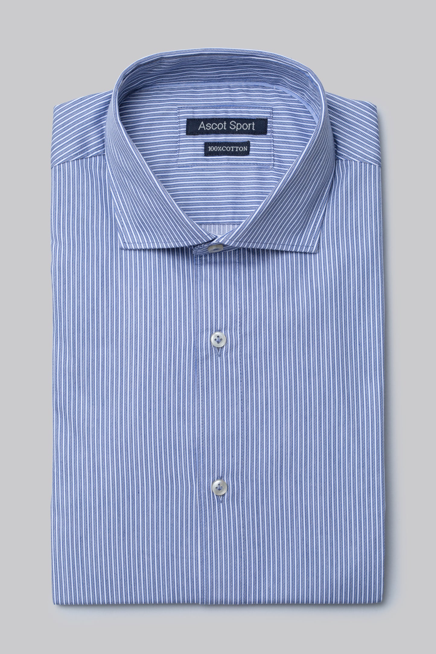 Striped jacquard cotton shirt
