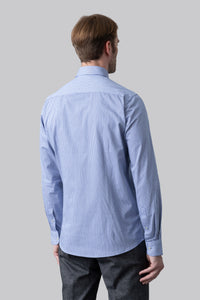 Camicia in cotone jacquard rigato