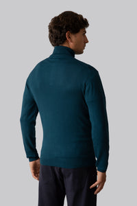 Maglia mezza zip con punto jacquard