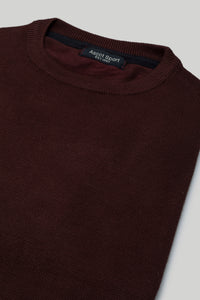 Maglia girocollo con punto jacquard