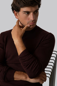 Maglia girocollo con punto jacquard