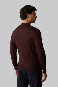 Maglia girocollo con punto jacquard
