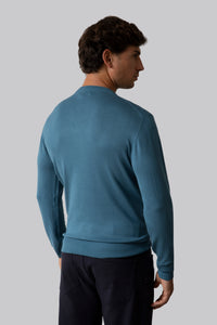 Maglia girocollo con punto jacquard