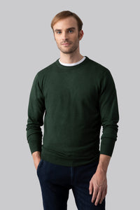 Maglia girocollo con punto jacquard