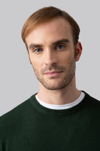 Maglia girocollo con punto jacquard