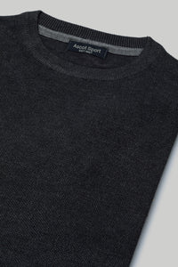 Maglia girocollo con punto jacquard