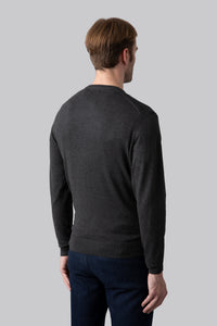 Maglia girocollo con punto jacquard