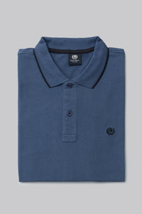 Polo manica lunga in cotone suede