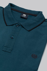 Polo manica lunga in cotone suede
