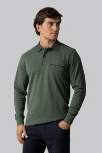 Polo manica lunga con taschino sales