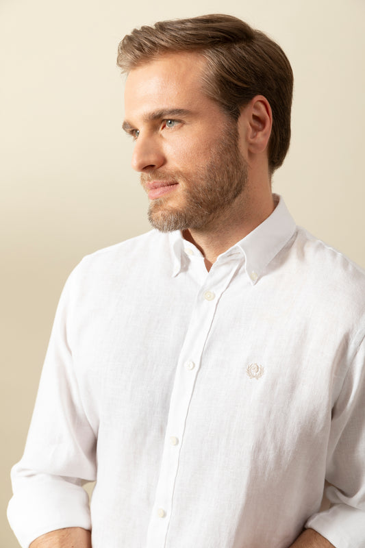 Camicia Button Down in 100% puro lino