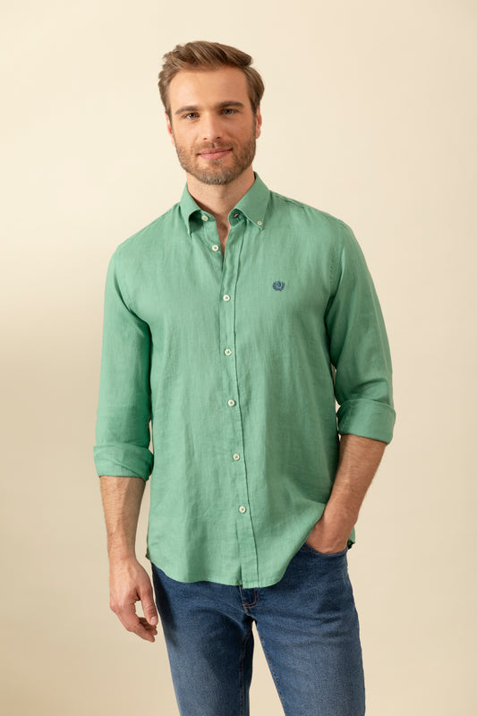 Camicia Button Down in 100% puro lino