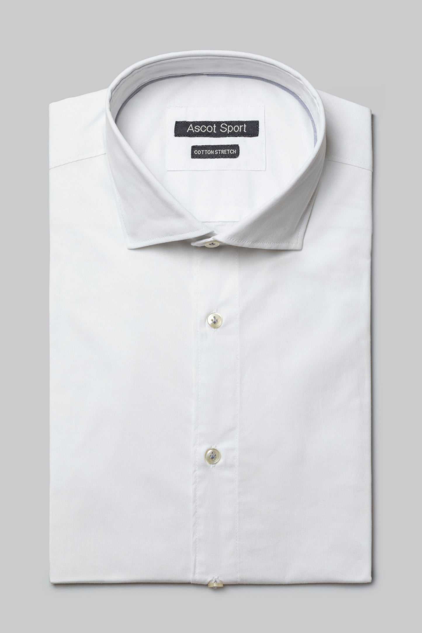 Camicia in popeline stretch con collo classico