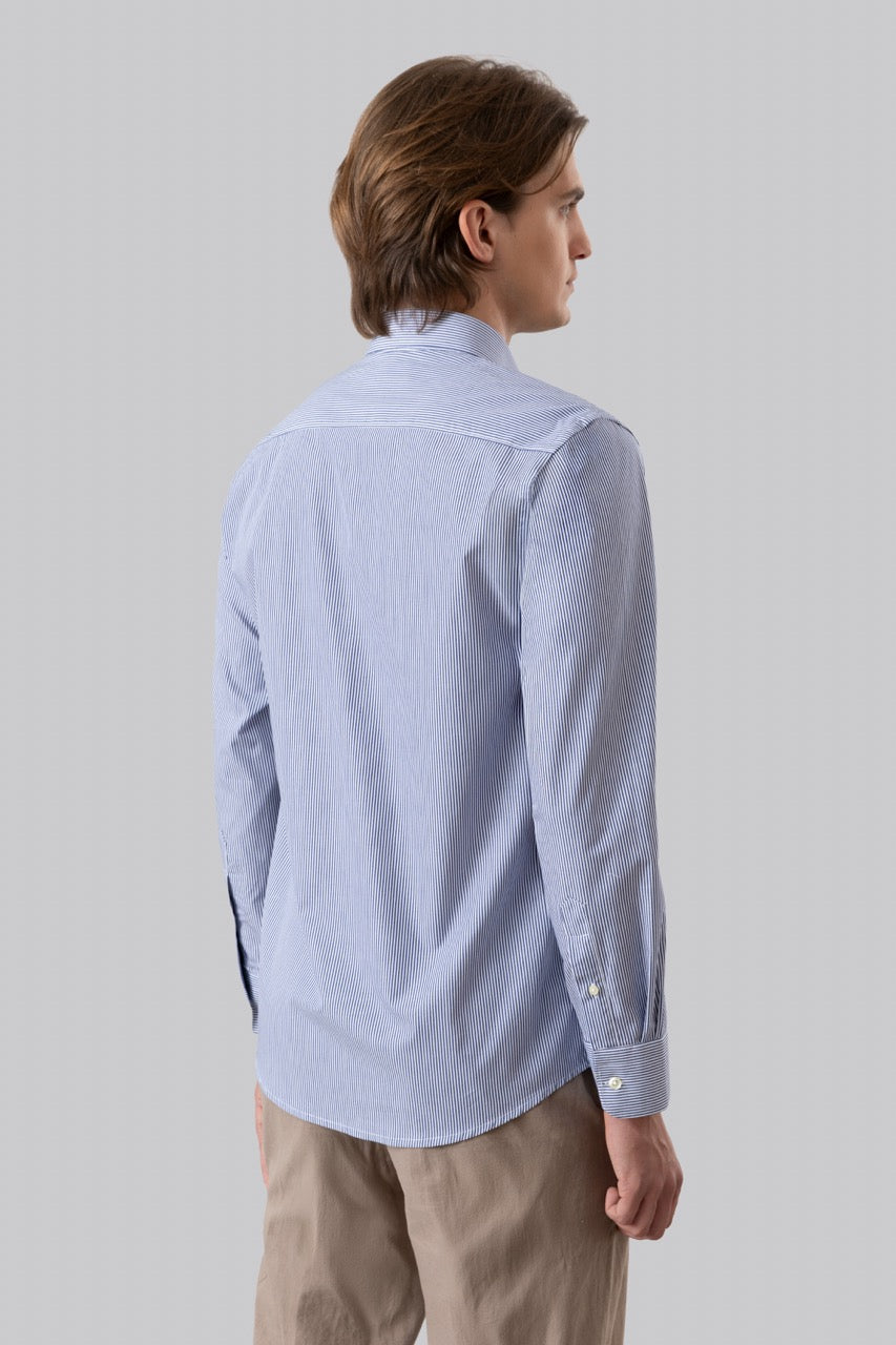 Camicia button down bastoncino in 100% popeline di cotone