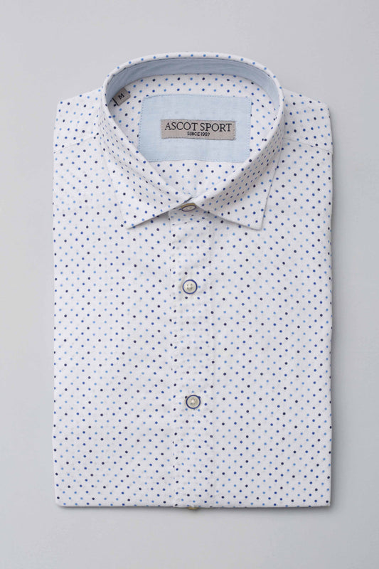 Camicia bianca a pois