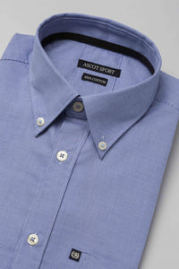 Camicia in cotone dobby fantasia