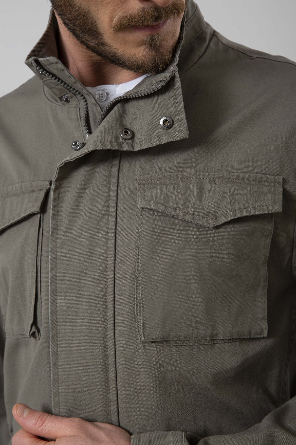 Field jacket in cotone
