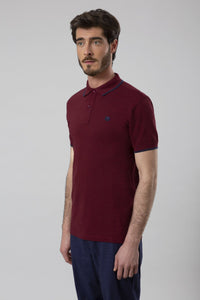 Polo in piquet con contrasto