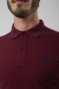 Polo in piquet con contrasto