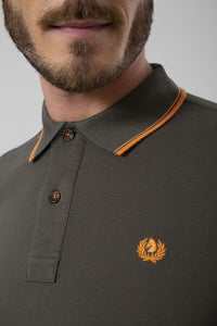 Polo in piquet con contrasto