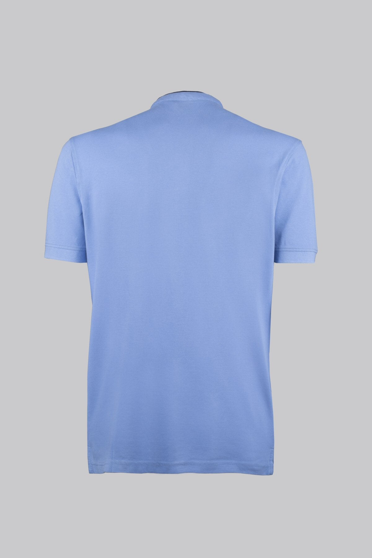 Piqué polo shirt with Korean collar