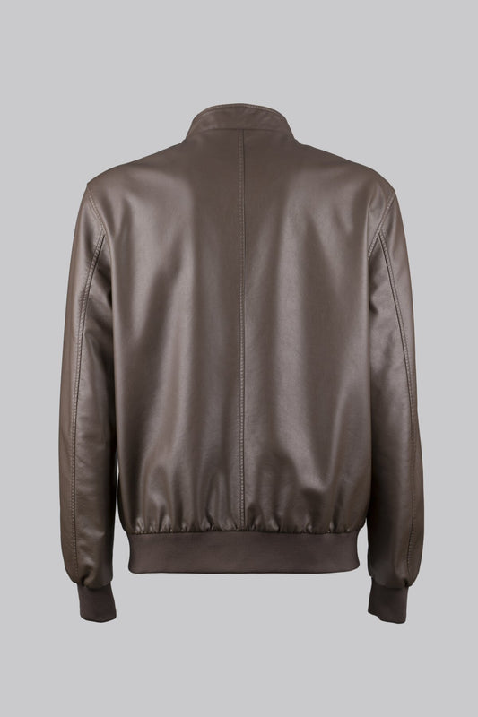 Faux leather biker