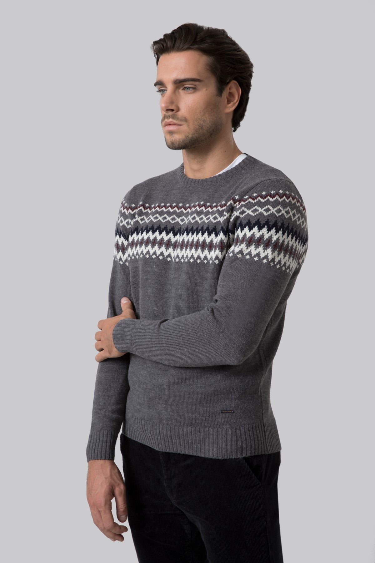 Maglia girocollo motivo “Norway”