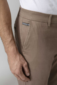 Pantalone chino diagonale di cotone