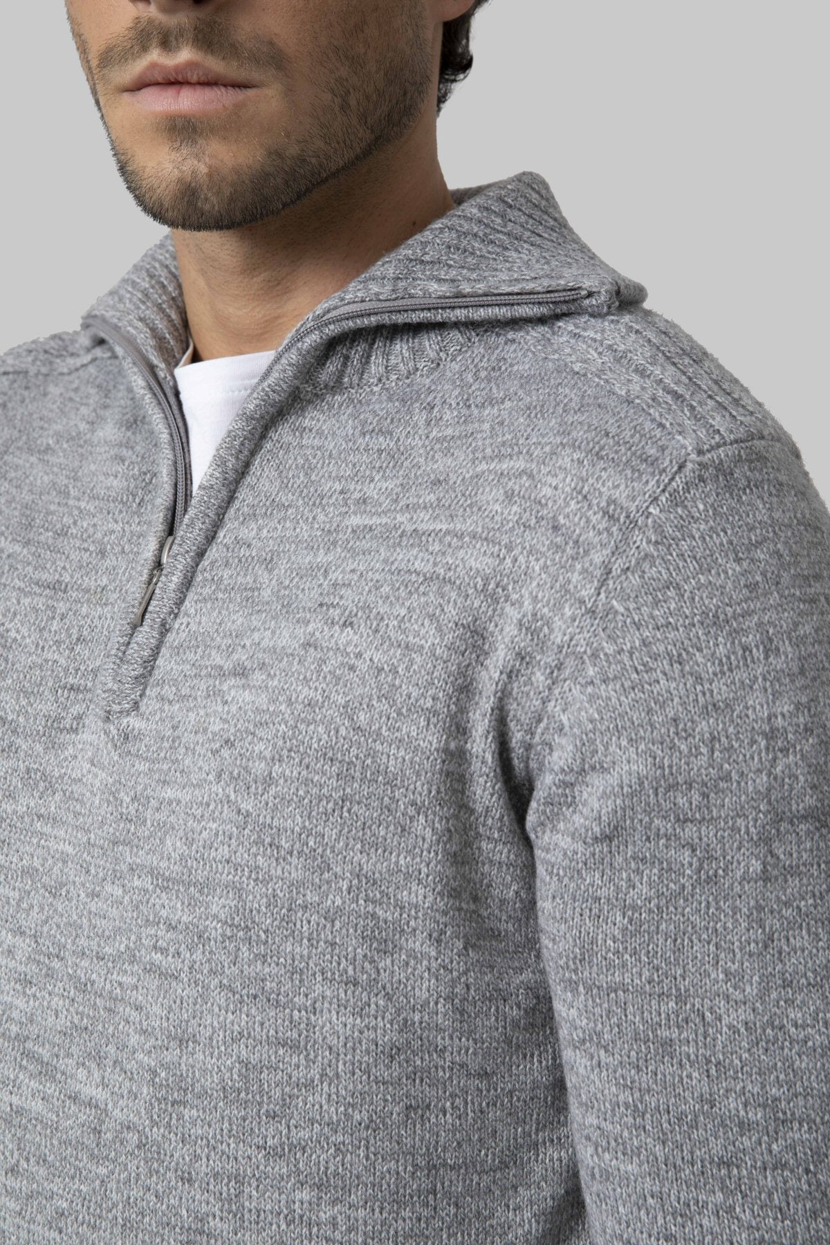 Pullover mezza zip