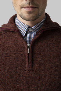 Pullover mezza zip
