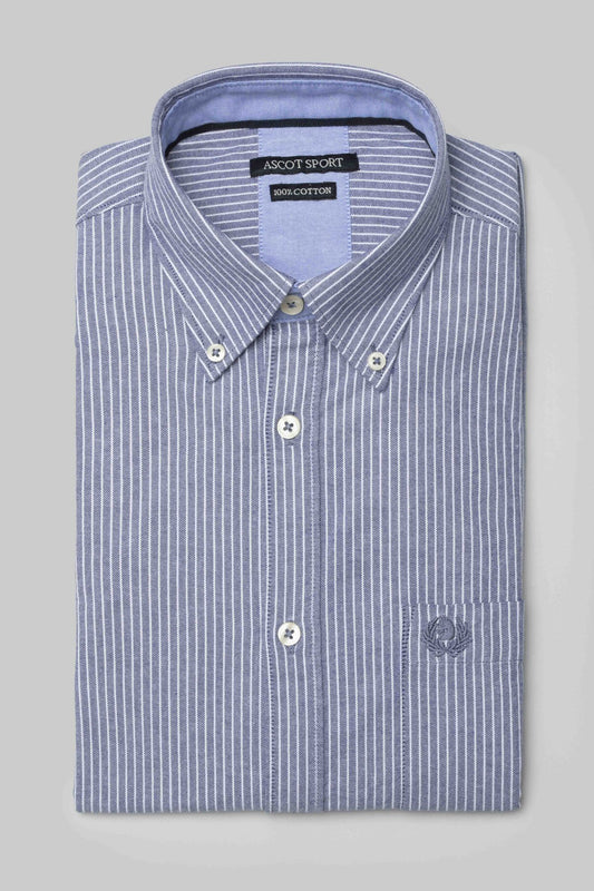 Camicia in oxford fantasia di cotone