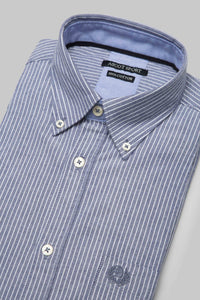 Camicia in oxford fantasia di cotone