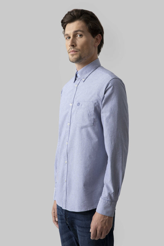 Camicia in oxford fantasia di cotone