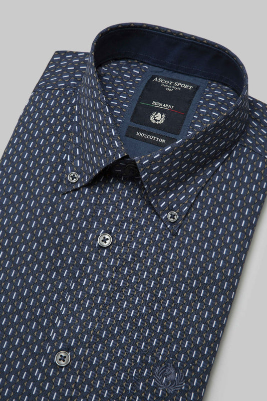 Camicia in popeline stampato