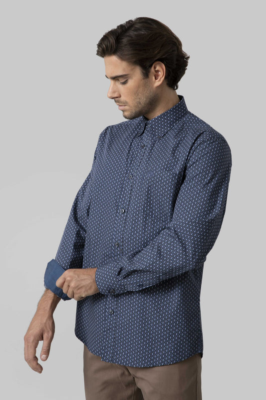 Camicia in popeline stampato