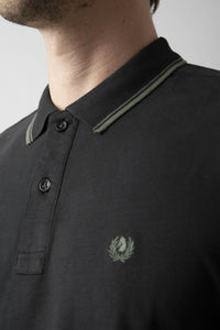 Polo manica lunga in cotone suede