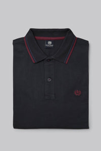 Polo manica lunga in cotone suede