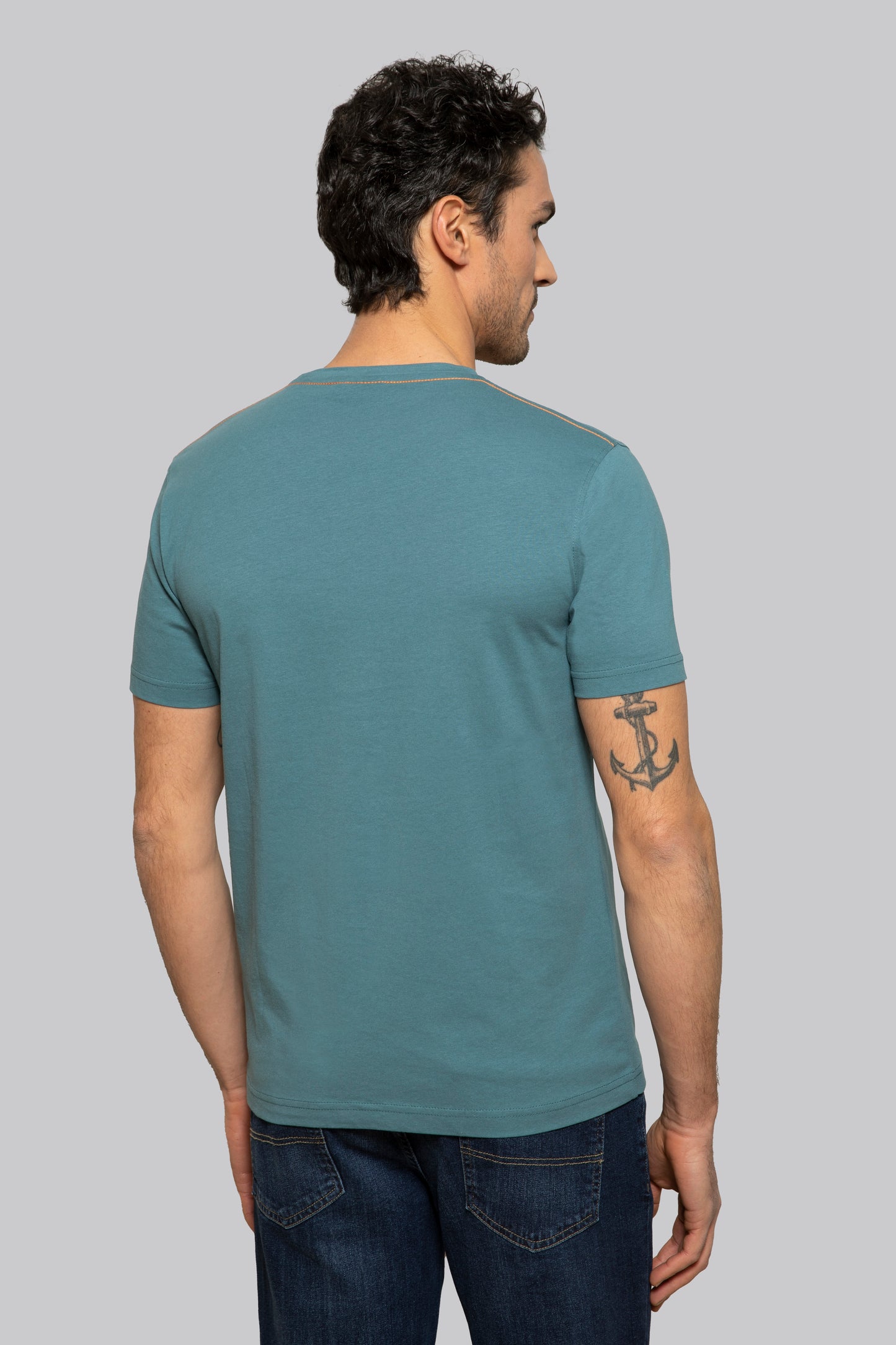 T-shirt with contrasting embroidery