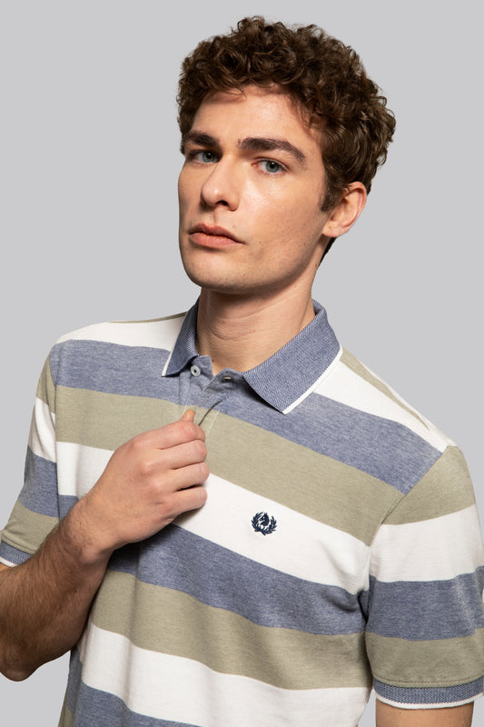 Polo in cotone due toni