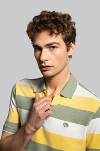 Polo in cotone due toni