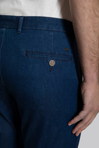 Pantalone chino in cotone denim light